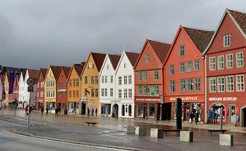 A row of old buildings in Bergen, Norway